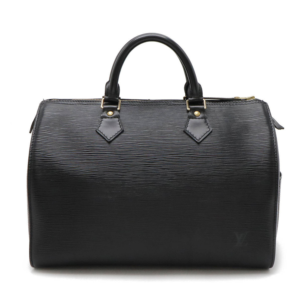 LOUIS VUITTON Epi Speedy Handbag Boston Bag Leather Noir Black